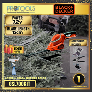 BLACK & DECKER GSL700 7V Shrub & Grass Shear Kit ( GSL700KIT ) FOC GARDENING TOOLS!