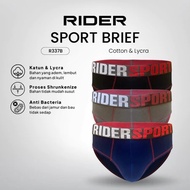 CONTENTS 3 PCS MEN'S UNDERWEAR RIDER SPORT 337 |RIDER MEN'S CD SIZES SML-XL