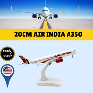 20cm Air India Airways Airbus A350 Metal Diecast Metal Airplane Model Aircraft Toy with Landing Gear