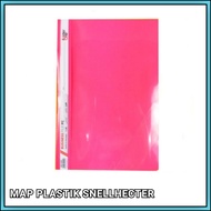 Business File Map Snelhecter Plastik Folio Warna Pink 1Pcs