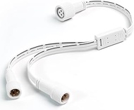Y Splitter Connector - 1 Male to 2 Females Extension Cord for Govee H705A H705B H705C 3 Pin Permanen