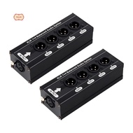 2PCS XLR Balanced Audio Splitter 1 in 4 Out XLR Audio Splitter XLR Audio Signal Splitter Box