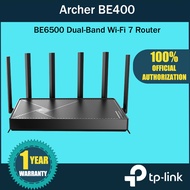 TP-Link Archer BE400 6.5 Gbps Dual-Band BE6500 WiFi 7 Router 6 Antennas 2.5G Wired Connection