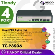 Tiandy TC-P3S06 4+2 Smart POE Switch Hub IP Camera CCTV - SPEC:F/0420/AT/55