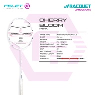FELET BLOOM & FELET SAKURRA BADMINTON RACKET 4U/G1,31 LBS,SEMI BOX FRAME 30 TONNE HM GRAPHITE