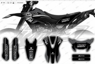 Decal Stiker Yamaha WR 155 Hitam Silver Dekal Variasi Sticker Stripin