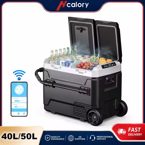 Hcalory PM+ Series Car Refrigerator 40L 50L Independent Dual Zone Smart App -20°C to 20°C 12V 24V 23