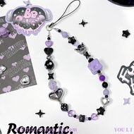 phone lanyard phone strap Cheese Kuromi Mobile Phone Chain Handmade Bead String Chain Wrist Lanyard 