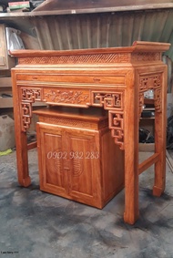 Bộ Bàn thờ gia tiên bàn thờ phật bàn thờ cúng tổ tiên bàn thờ gỗ hương đá M13.5 hàng giá xưởng miễn