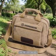 New Style Canvas Shoulder Bag Portable Messenger Bag Korean Version Large Capacity Business Men Larg