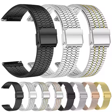 22mm Watch Bracelet Strap for Zeblaze Stratos 4 Smartwatch Stainless Steel Band for Zeblaze Stratos 
