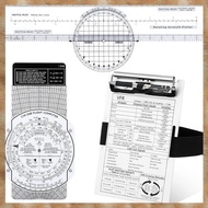 [K U Y G] Aviation Pilot Tools Kit E6b Flight Computer Calculator Aviation Aluminum Kneeboard Essent