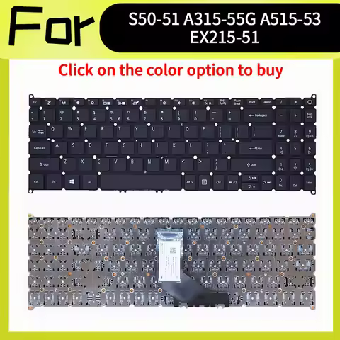 New US Keyboard For acer Aspire S50-51 A315-55G A515-53 EX215-51 P215-53 A515-52 A515-43 A515-54 N18