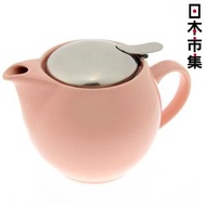 日本市集 - 日本Zero Japan 圓形流線 日本製 粉紅色 金屬茶隔瓷茶壺 450ml (251)【市集世界 - 日本市集】