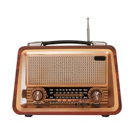 Portable Wooden Retro Radio Wireless Bluetooth Speakers HIFI Stereo AM/FM Radio Player USB TF AUX MP