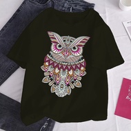 Extra Jumbo Unisex Owl Batik Distro Shirt T-Shirt 6XL 5XL 4XL 3XL 2XL Oversized T Shirt Woman