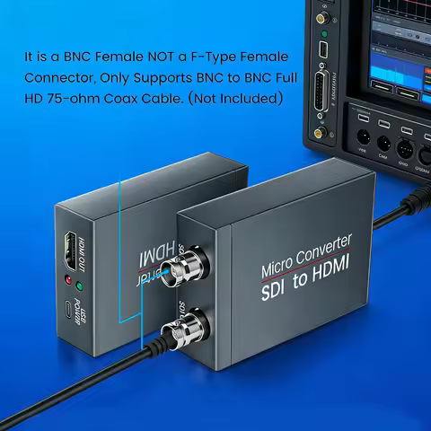 SDI Converter to 3G/SD/HD-SDI to HDMI-compatible Audio Video Converter Adapter for HD Monitor Camera