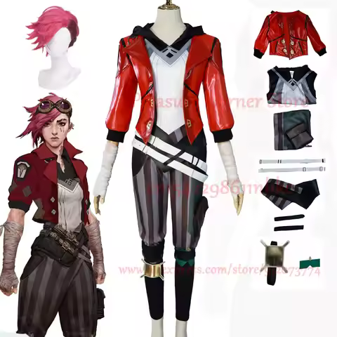In Stock Game LOL Arcane 2 The Piltover Enforcer Violet VI Cosplay Costume Arcane Vi Cosplay Outfis