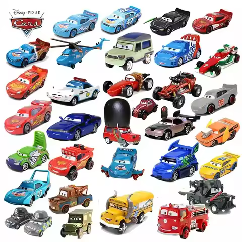 Disney Pixar Cars Lightning McQueen Axelrod Mater miss Mother 1:55 Diecast Vehicle Metal Kids Toys c