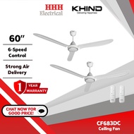 Khind 60" DC Ceiling Fan CF683DC (Matte White) 2 UNITS COMBO Kipas Syiling with Remote Control