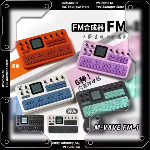 M-VAVE FM-1 FM Synthesizer 6-Operator 32-Algorithm 128 Presets Built-in Speaker Portable Bluetooth M