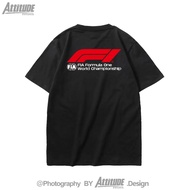 Attitude Formula 1 F1 Mercedes Honda fans cotton crewneck half sleeve short sleeve T-shirt