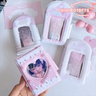 CHIHIRO1BFT8 Photocard Binder Album, PP Sweet Mini Photo Album, 32 Pockets 3 Inch Kpop Photo Card Bo