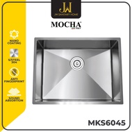 JW MOCHA MKS6045 &amp; MKS6045A Stainless Steel Single Bowl Kitchen Sink Undermount Handmade Deep Home S