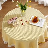 ผ้าปูโต๊ะขนาด 50x50ซม/90*150ซม. ลายวาฟเฟิล แต่งบ้าน สีขาว/เหลือง พร้อมส่ง