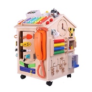 Montessori Early Education Toy Busy House with Lock Educational Montessori Baby Steering Wheel Busy 