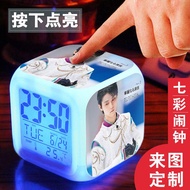 HY&amp; Yuzuru Hanyu Peripheral Poster Photo Colorful Luminous Alarm Clock Desktop Decoration Creative Gift Customization Fr
