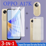 3in1 OPPO A17K Tempered Glass A38 A18 Tempered Glass A16K A78 5G A15 A15S A16 A16S A31 A57 5G A17 A5