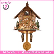 [Lovoski] Cuckoo Retro Pendulum Clock Wall Art for Home Living Room Kitchen Hotel