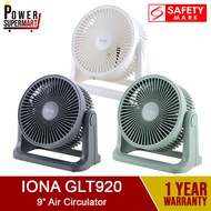 IONA GLT920. 9 Inch Air Circulation High Velocity Fan. Floor Desk Small Fan. 1 Year Warranty. Local SG Stocks.