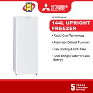 Mitsubishi Freezer (144L/White) Automatic Defrost Standing Upright Freezer MF-U16JW / MF-U16J / MF-U16R-W-ML1