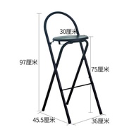 ST-🚤Lanwan Space-Saving Home Folding Chair Bar Chair Simple Cashier Chair Fishing Chair Barstool Bar Chair Bar Chair Kit