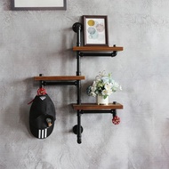 水管工業風牆上置物架衣帽掛鉤玄關收納架裝飾架