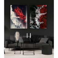 Hiasan dinding ABSTRAK ukuran 47x31 | Hiasan dinding gambar | Hiasan dinding A3 | Pajangan dinding A