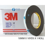 [ 1 PCS ] 3M DOUBLE SIDE PE FORM TAPE 1600TG 10MM X 10YDS X 1 ROLL