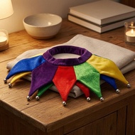 Jester Shoulder Cape Multicolor Jester Collar Jingle Bell Collar Metal Bells