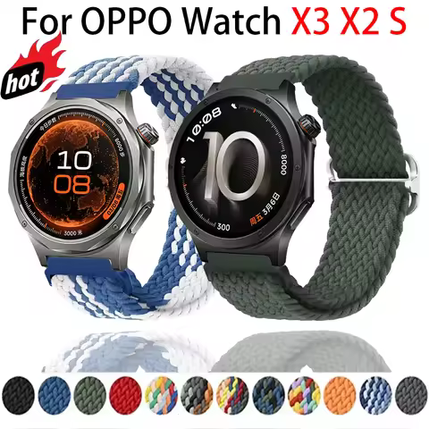 20/22mm Nylon Loop Strap for OPPO Watch X3 X2 S Oneplus Watch 4 Lite 3 2R Breathable Wristband for A
