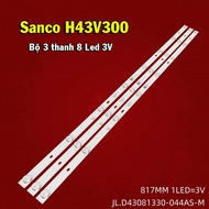 Sanco H43V300 - Set of 3 bars with 8 LEDs 3v for TV Sanco H43V300 UBC 43V700 HS-43D3503V2W8C1B81810M