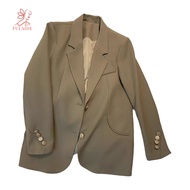 fulaide- Solid Color Blazer for Women Women Polyester Blazer Stylish Women's Office Blazer for Work 
