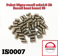 Paket 50pcs recoil m6x1.0 3D recoil baut kunci 10 recoil baut 10 recoil drat 10