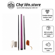 Combo for making kites 2m 2m5 3m (INCLUDED FABRIC) VIP purple carbon slats to make Song Van kite fra