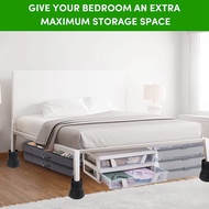 HAPPY TIME-4PCS Bed Risers 6 Inch Heavy Duty Round Furniture Risers for Bed Desk Table Sofa Couch Be