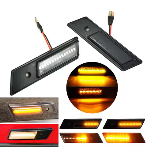 For BMW E32 E34 E36 1990-1996 M3 3 5 7 Series Led Dynamic Turn Signal Light Side Marker Fender Seque
