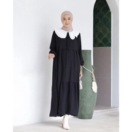 Baru Gamis Wanita Sahara Dress Bahan Crinkle Premium Model Full Ruffle