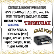 [READY] JASA CETAK PRINT LEWAT PRINTER WARNA HITAM PUTIH TERMURAH BERKUALITAS HVS A5 B5 A4 F4 A3 SIS
