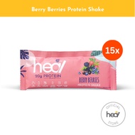 Heal Berry Berries Protein Shake Powder - Dairy Whey Protein (15 sachets) HALAL - Meal Replacement, Protein